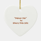 Pelican Pair Keramisch Ornament (Achterkant)