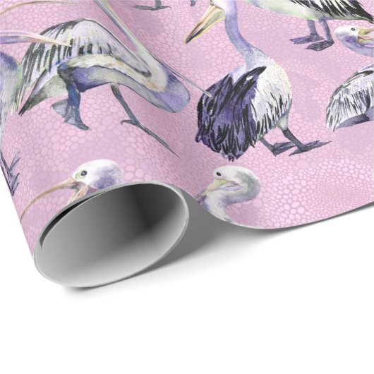 Pelican Pattern Cadeaupapier (Rol Hoek)