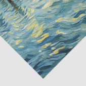 Pelican Perched Over Water Schilderij Decoupage Tissuepapier (Detail)