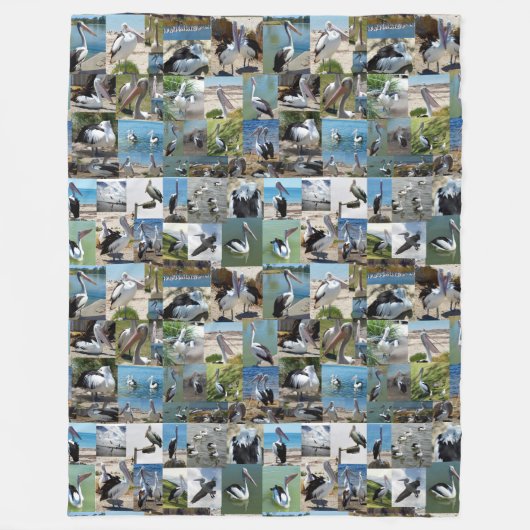 Pelican Photo Collage Fleece Deken (Voorkant)