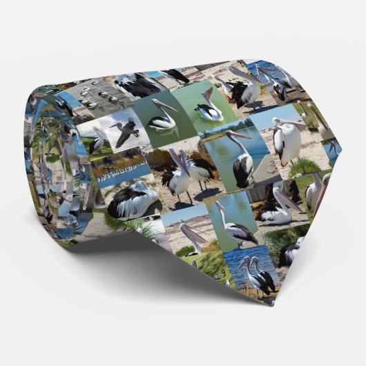 Pelican Photo Collage Stropdas (Opgerold)