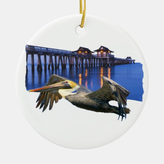 Pelican Pier Keramisch Ornament (Voorkant)