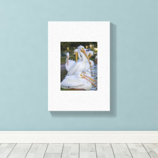 Pelican Pile Art Canvas (Insitu (Houten vloer))