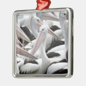 Pelican Pod Metalen Ornament (Links)