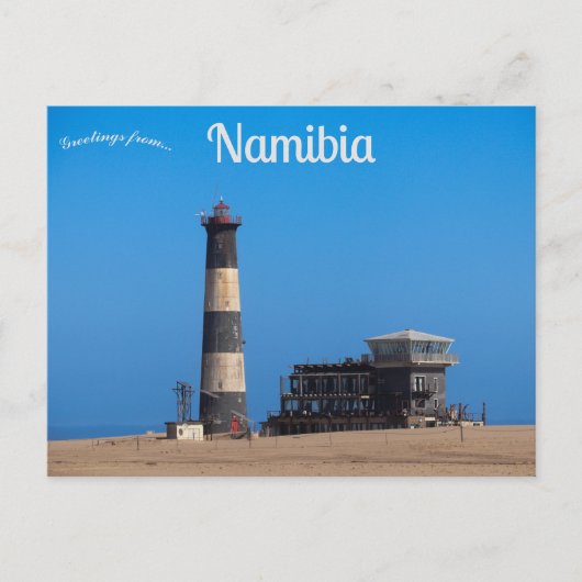 Pelican Point Lighthouse Walvis Bay Namibië Briefkaart (Voorkant)