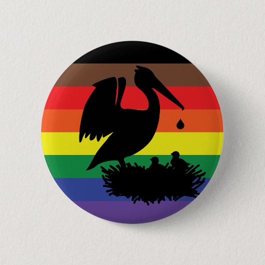 Pelican Pride Ronde Button 5,7 Cm (Voorkant)