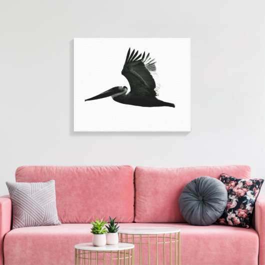 Pelican Print - 'In Flight' (Insitu (Woonkamer))