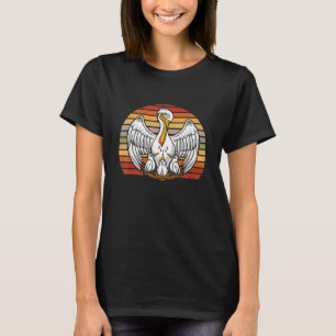 Pelican Retro  Sunset Pelican Chicken Animal T-shirt