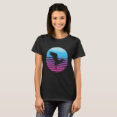 Pelican Retro Sunset Tropische vogelpest Pelican T-shirt (Voorkant volledig)