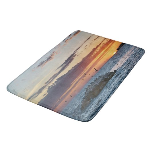 Pelican Rock Sunset, Dauphin Island, Alabama Badmat (Gekanteld)