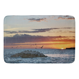 Pelican Rock Sunset, Dauphin Island, Alabama Badmat
