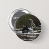 PELICAN RURAL QUEENSLAND AUSTRALIË RONDE BUTTON 5,7 CM (Voorkant /achterkant)