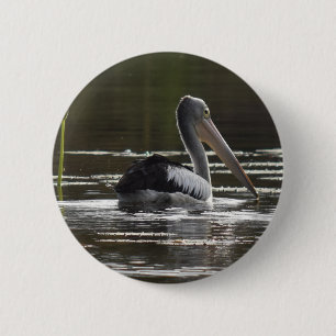 PELICAN RURAL QUEENSLAND AUSTRALIË RONDE BUTTON 5,7 CM