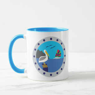 Pelican Sailboat Blue Mok