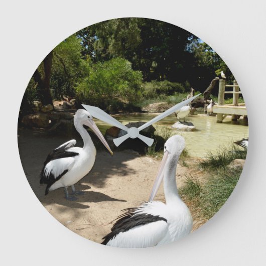 Pelican Sanctuary, Wall Clock Grote Klok (Voorkant)