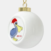 Pelican Santa Kerstkerst Keepomwille Keramische Bal Ornament (Rechts)