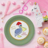 Pelican Santa Kerstmis Papieren Bordje (Feest)