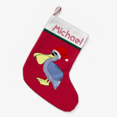 Pelican Santa Kerstmis (rood) Kleine Kerstsok (Voorkant (Hangend))