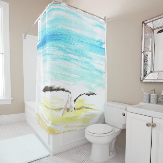 Pelican Shower Curtin Douchegordijn (In situ)