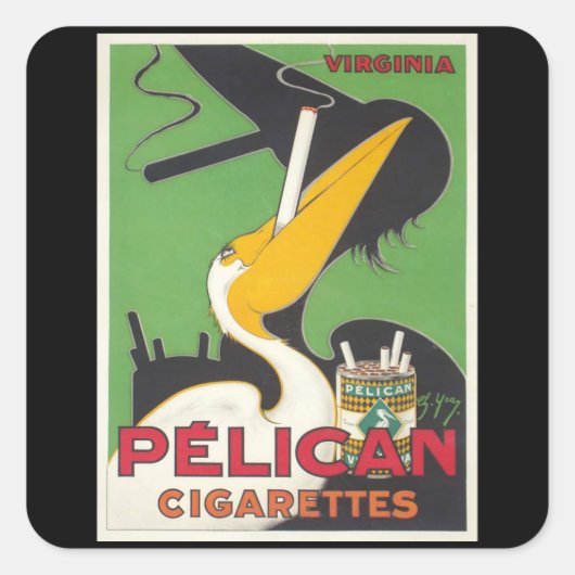 Pelican Sigs -  sigaretten Vierkante Sticker (Voorkant)