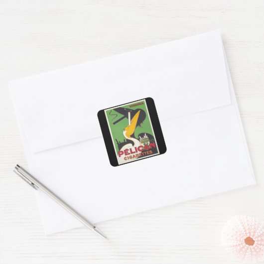 Pelican Sigs -  sigaretten Vierkante Sticker (Envelop)