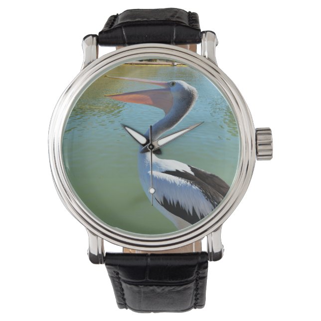 Pelican Singing A Song Horloge (Voorkant)