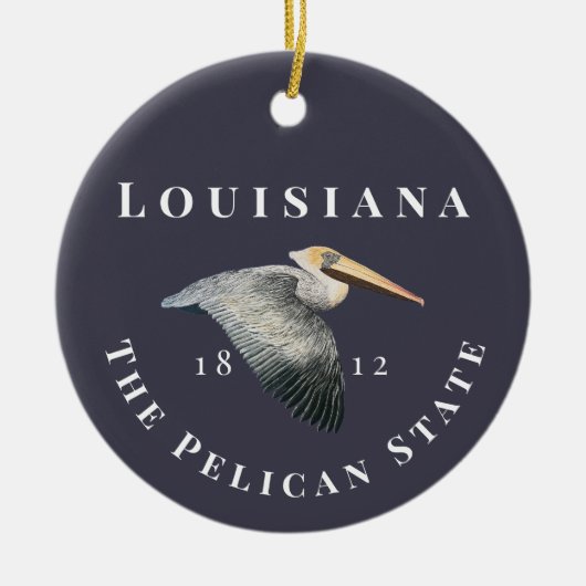 Pelican State 1812 Keramisch Ornament (Voorkant)