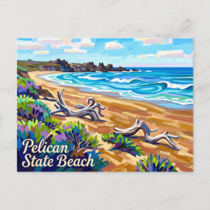 Pelican State Beach, Californië Briefkaart