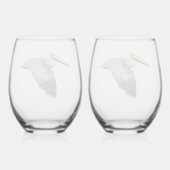 Pelican Stemless wijnglas - 2 Set Wijnglas Zonder Voet (Achterkant)