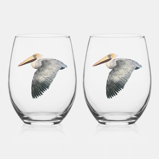 Pelican Stemless wijnglas - 2 Set Wijnglas Zonder Voet (Voorkant)