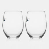 Pelican Stemless wijnglas - 2 Set Zonder Voet (Links)