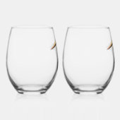 Pelican Stemless wijnglas - 2 Set Zonder Voet (Rechts)