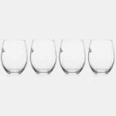 Pelican Stemless wijnglas - 4 set Wijnglas Zonder Voet (Links)