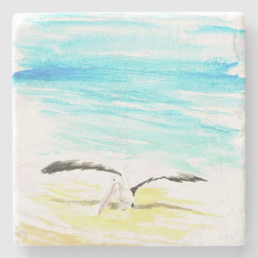 Pelican stone onderzetter (Voorkant)