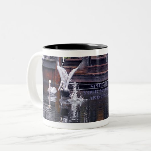 Pelican Takeoff Tweekleurige Koffiemok (Voorkant links)