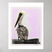 Pelican - Tinted / Black Lijst Print (Voorkant)