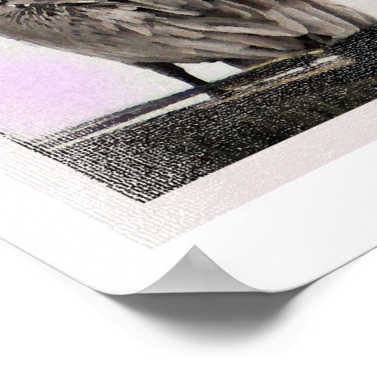 Pelican - Tinted / Black Lijst Print (Hoek)