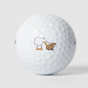 Pelican Tries to Eat Capybara Funny Cute Kawaii Golfballen