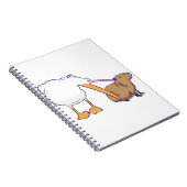 Pelican Tries to Eat Capybara Funny Cute Kawaii Notitieboek (Rechterzijde)