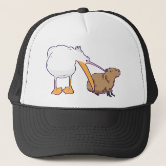 Pelican Tries to Eat Capybara Funny Cute Kawaii Trucker Pet