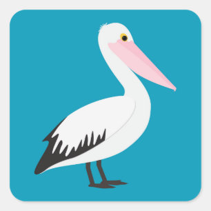 Pelican Vierkante Sticker