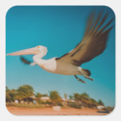 Pelican Vierkante Sticker (Voorkant)