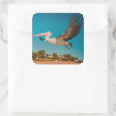 Pelican Vierkante Sticker (Tas)