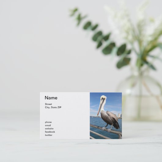 Pelican Visitekaartje (Staand voorkant)