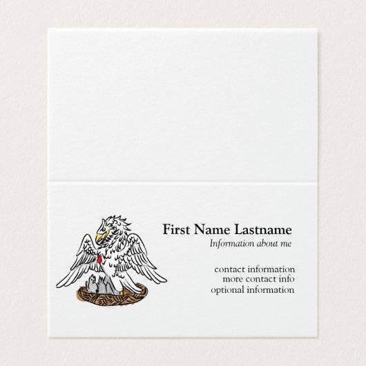 Pelican Visitekaartje (Buitenkant ongevouwen)