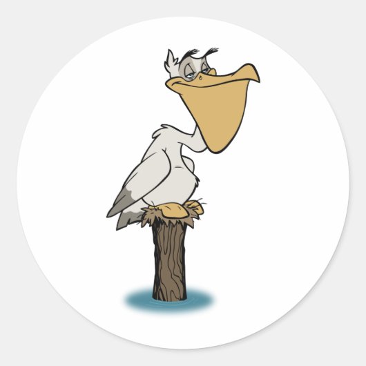 Pelican - Vogelredding Ronde Sticker (Voorkant)