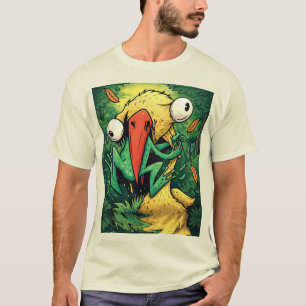 Pelican vs Kikker Moeras Geef Nooit Op Grappig T-S T-shirt