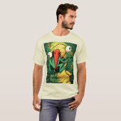 Pelican vs Kikker Moeras Geef Nooit Op Grappig T-S T-shirt (Voorkant volledig)
