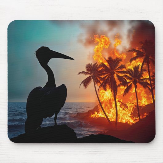 Pelican Watching Coastal Wildfire Muismat (Voorkant)