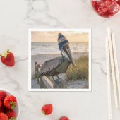 Pelican Wearing a Winter Hat Servet (Insitu)